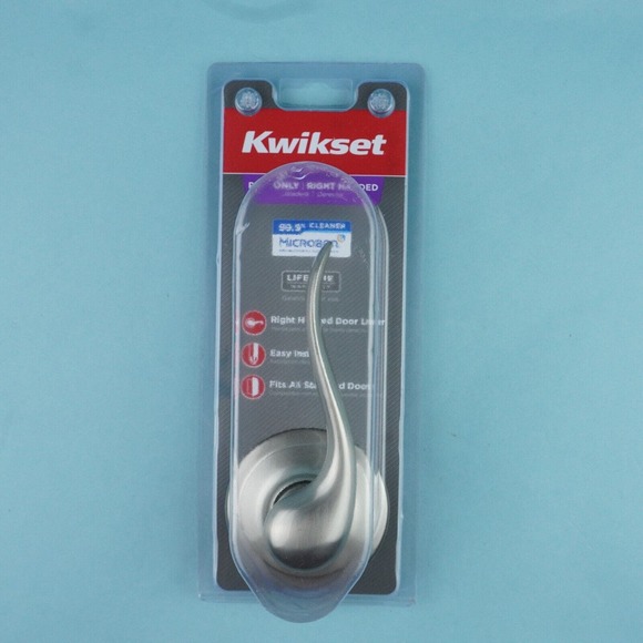 Kwikset Tustin Right-Handed Half-Dummy Lever in Satin Nickel (97880-676) - Picture 1 of 7